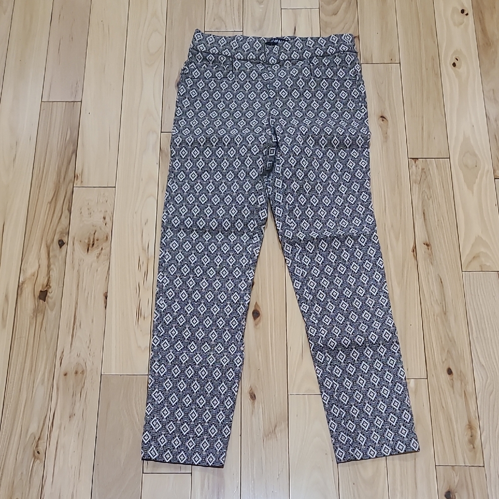 Geometric Patterned Pants Womens Sz 2 Ankle